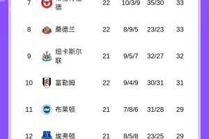 英超积分榜：枪手取胜将领先曼城9分，利物浦 曼联 切尔西排名456